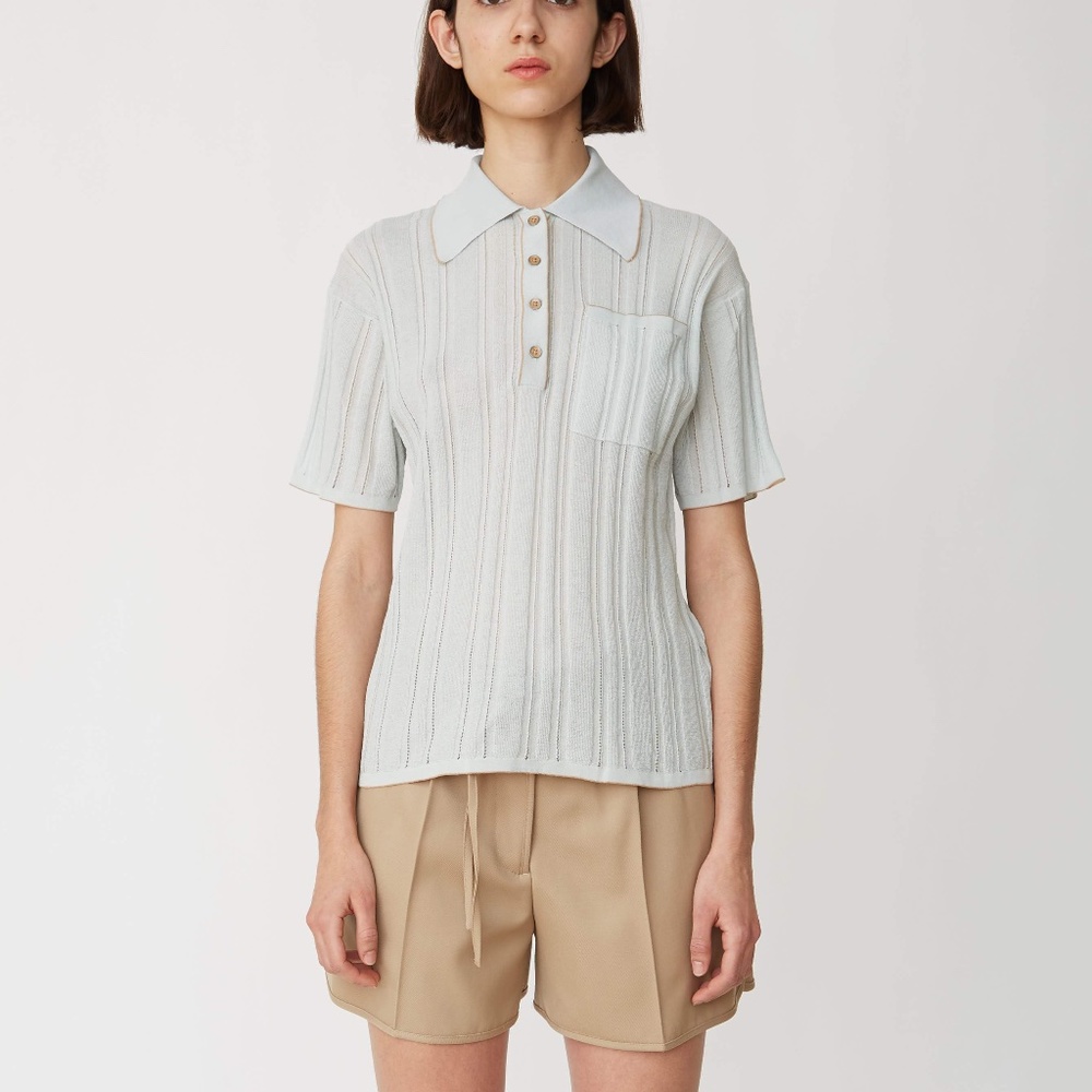 EUC Acne Studios Karina knit polo top XS